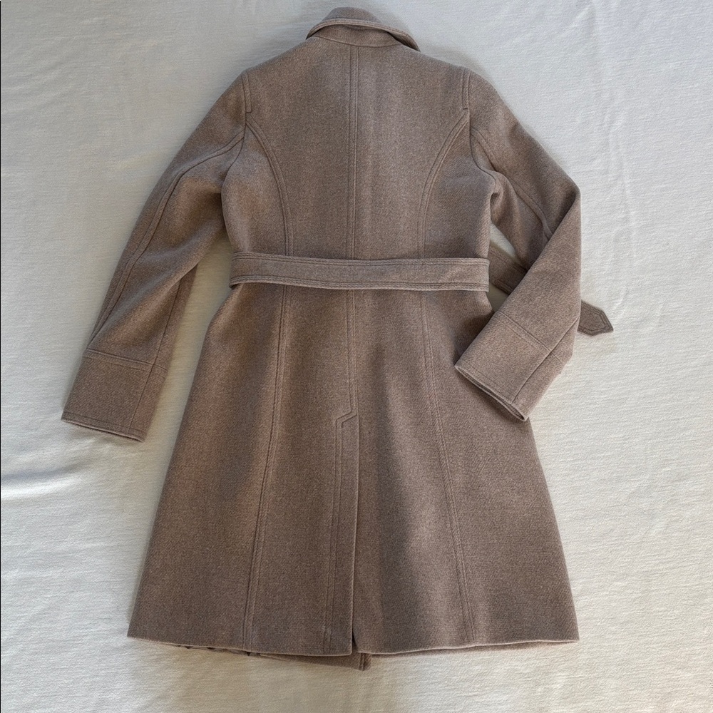 J. Crew Tan Double-Breasted Trench Coat Size 8 - Picture 5 of 7
